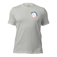 Retro Los Angeles Baseball Emblem Fanatic T-Shirt: Gift Ideas for Him & Her, Baseball Enthusiasts & Lovers - Game Day Tee - Athletic Heather, Front