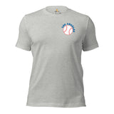 Retro Los Angeles Baseball Emblem Fanatic T-Shirt: Gift Ideas for Him & Her, Baseball Enthusiasts & Lovers - Game Day Tee - Athletic Heather, Front