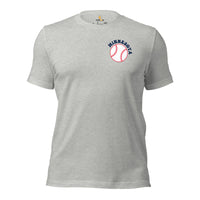 Retro Minnesota Baseball Emblem Fanatic T-Shirt: Gift Ideas for Him & Her, Baseball Enthusiasts & Lovers - Game Day Tee - Athletic Heather, Front