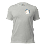 Retro Kansas City Baseball Emblem Fanatic T-Shirt: Gift Ideas for Him & Her, Baseball Enthusiasts & Lovers - Game Day Tee - Athletic Heather, Front
