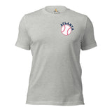 Retro Atlanta Baseball Emblem Fanatic T-Shirt: Gift Ideas for Him & Her, Baseball Enthusiasts & Lovers - Game Day Tee - Athletic Heather, Front