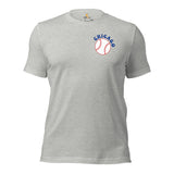 Retro Chicago Baseball Emblem Fanatic T-Shirt: Gift Ideas for Him & Her, Baseball Enthusiasts & Lovers - Game Day Tee - Athletic Heather, Front