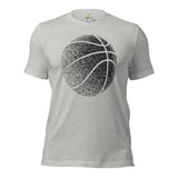 Birthday, Christmas Gift Ideas for Basketball Lovers, Coach & Players - Senior Night, Game Outfit & Attire - Polka Dot Basketball Tee - Athletic Heather
