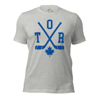 Hockey Game Outfit & Attire - Bday & Christmas Gift Ideas for Hockey Players - Retro Toronto Hockey Emblem Fanatic Tee - Athletic Heather