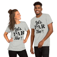 Golf Tee Shirt & Outfit - Unique Gift Ideas for Guys, Men & Women, Golfers & Golf Lover - Vintage Let's Par Tee Shirt - Athletic Heather, Unisex