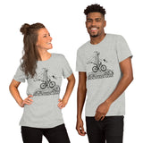 Cycling Gear - MTB Clothing - Mountain Bike Attire, Outfits, Apparel - Gifts for Cyclists, Bicycle Enthtusiasts - Mountain Goat T-Shirt - Athtletic Heather, Unisex