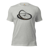 Cycling Gear - MTB Clothing - Mountain Bike Outfits, Attire, Appael - Gifts for Cyclists - Broken Wheel MTB Stunt Tee - Athletic Heather