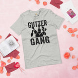 Men's & Women's Bowler T-Shirt, Outfit - Bowling Alley Themed Party Favors - Present, Gift for Bowler - Gutter Gang Tee - Athletic Heather