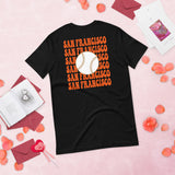 Retro San Francisco Baseball Emblem Fanatic T-Shirt: Gift Ideas for Him & Her, Baseball Enthusiasts & Lovers - Vintage Game Day Tee - Black, Back