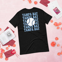 Retro Tampa Bay Baseball Emblem Fanatic T-Shirt: Gift Ideas for Him & Her, Baseball Enthusiasts & Lovers - Vintage Game Day Shirt - Black, Back
