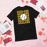 Retro Oakland Baseball Emblem Fanatic T-Shirt: Gift Ideas for Him & Her, Baseball Enthusiasts & Lovers - Vintage Game Day Shirt - Black, Back