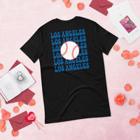 Retro Los Angeles Baseball Emblem Fanatic T-Shirt: Gift Ideas for Him & Her, Baseball Enthusiasts & Lovers - Game Day Tee - Black, Back