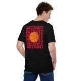 Bday & Christmas Gift Ideas for Basketball Lovers, Coach & Player - Senior Night, Game Outfit & Attire - Detroit B-ball Fanatic T-Shirt - Black, Back