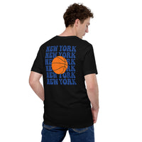 Bday & Christmas Gift Ideas for Basketball Lover, Coach & Player - Senior Night, Game Outfit & Attire - New York B-ball Fanatic T-Shirt - Black, Back