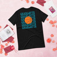 Bday & Christmas Gift Ideas for Basketball Lover, Coach & Player - Senior Night, Game Outfit & Attire - Charlotte B-ball Fanatic Shirt - Black, Back