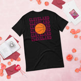 Bday & Christmas Gift Ideas for Basketball Lovers, Coach & Player - Senior Night, Game Outfit & Attire - Cleveland B-ball Fanatic Shirt - Black, Back