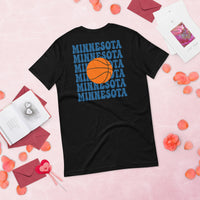 Bday & Christmas Gift Ideas for Basketball Lovers, Coach & Player - Senior Night, Game Outfit & Attire - Minnesota B-ball Fanatic Shirt - Black, Back