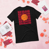 Bday & Christmas Gift Ideas for Basketball Lovers, Coach & Player - Senior Night, Game Outfit - New Orleans B-ball Fanatic T-Shirt - Black, Back