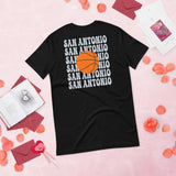 Bday & Christmas Gift Ideas for Basketball Lover, Coach & Player - Senior Night, Game Outfit & Attire - San Antonio B-ball Fanatic Tee - Black, Back