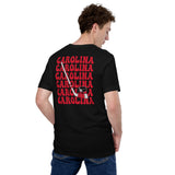 Hockey Game Outfit & Attire - Bday & Christmas Gift Ideas for Hockey Players & Goalies - Retro Carolina Hockey Emblem Fanatic T-Shirt - Black, Back