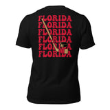 Hockey Game Outfit & Attire - Bday & Christmas Gift Ideas for Hockey Players & Goalies - Retro Florida Hockey Emblem Fanatic T-Shirt - Black, Back