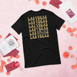 Hockey Game Outfit & Attire - Bday & Christmas Gift Ideas for Hockey Players & Goalies - Retro Las Vegas Hockey Emblem Fanatic T-Shirt - Black, Back