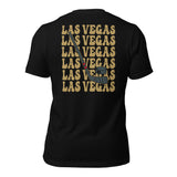 Hockey Game Outfit & Attire - Bday & Christmas Gift Ideas for Hockey Players & Goalies - Retro Las Vegas Hockey Emblem Fanatic T-Shirt - Black, Back