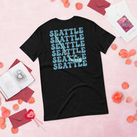 Seattle T-Shirt - Washington T-Shirt - Game Day Shirt - Hockey Tee - Hockey Shirt - Vintage Hockey T-Shirt - Gift for Hockey Player & Lover - Black, Back