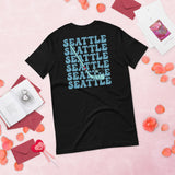 Seattle T-Shirt - Washington T-Shirt - Game Day Shirt - Hockey Tee - Hockey Shirt - Vintage Hockey T-Shirt - Gift for Hockey Player & Lover - Black, Back