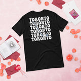Hockey Game Outfit & Attire - Bday & Christmas Gift Ideas for Hockey Players & Goalies - Retro Toronto Hockey Emblem Fanatic T-Shirt - Black, Back