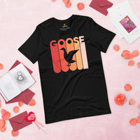 Silly Goose Pink Aesthetic T-shirt - Mallard, Widgeon, Geese Shirt - Cottagecore, Farmcore Tee for Granola Girl & Guy, Goose Lovers - Black