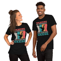Hunting Shirt - Gifts for Bird Lovers, Hunters, Birdwatchers, Birders - Silly Goose & Duck Shirt - May Start Talking About Geese T-Shirt - Black, Unisex