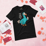 Dodo Motivational Kidcore Aesthetic T-Shirt - Extinct Flightless Bird & Animals, Endangered Species Shirt - You Can Dodo It Shirt - Black