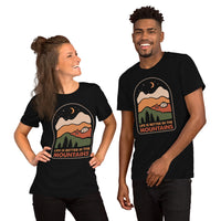 Adventure Awaits with Campfire & Nature Vibes - Life Is Better In The Mountains T-Shirt - Campsite Vibes Tee for Glamping Lover, Camper - Black, Unisex