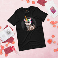 Adorable Ferret Unicorn T-Shirt - Fuzzy Sable, Weasel Shirt - Gift for Ferret Parents & Animal Lovers - Mustela Rescue & Adoption Tee - Black