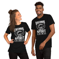 Raccoons Are My Spirit Animal T-Shirt - Trash Panda & Street Cat Shirt - Gift for Raccoon Lovers - Opossum Tee - Wildlife Rescue Shirt - Black, Unisex