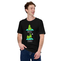 Adorable Chameleon Yoga T-Shit - Reptile Addict & Charm Shirt - Ideal Gift for Lizard Dad/Mom & Owner - Amphibians, Lacertilia Shirt - Black