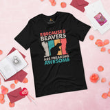 Because Beavers Are Freaking Aweseome Retro Aesthetic T-Shirt - Marmota Shirt - Gift for Beaver Lovers - River & Woodland Animal Tee - Black