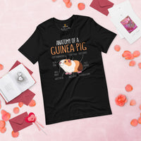 Anatomy of A Guinea Pig Furry Potato T-Shirt - Guinea Pig Whisperer & Lovers Shirt - Ideal Gift for Cavy, Rodent Dad/Mom & Pet Owners - Black