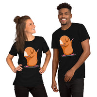 Adorable Dabbing Brown Guinea Pig T-Shirt - Furry Potato Tee - Cavy Whisperer & Lovers Tee - Gift for Rodent Dad/Mom & Pet Owners - Black, Unisex