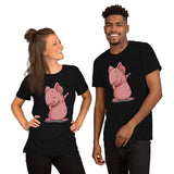 Adorable Dabbing Skinny Guinea Pig T-Shirt - Furry Potato Shirt - Cavy Whisperer & Lovers Tee - Gift for Rodent Dad/Mom & Pet Owners - Black, Unisex