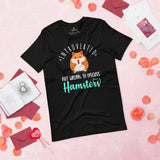 Furry Potato Shirt - Introverted But Willing To Discuss Hamsters Shirt - Cavy Lovers Tee - Ideal Gift for Rodent Dad/Mom & Pet Owners - Black