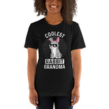 Coolest Rabbit Grandma T-Shirt - Easter Buck Bunny Shirt - Hare Shirt - Gift for Rabbit Grandma & Whisperer, Animal Lovers & Pet Owners - Black