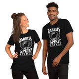 Rabbits Are My Spirit Animal T-Shirt - Easter Buck Bunny Tee - Hare Shirt - Ideal Gift for Rabbit Dad/Mom & Whisperer, Pet Owners - Black, Unisex