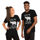 Hippopotamus T-Shirt - Pygmy Hippo, River Horse Shirt - Ideal Gift for Hippo & Wild Animal Lovers - Feed Me & Tell Me I'm Pretty Shirt - Black, Unisex