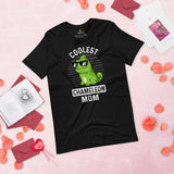 Coolest Chameleon Mom T-Shirt - Lizard Addiction & Charms Shirt - Gift for Reptile Mom & Pet Lover - Amphibians, Lacertilia Shirt - Black