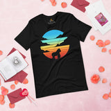 Gorilla Retro Sunset Aesthetic T-Shirt - Ape, Gibbon, Orangutan, Chimp, Chimpanzee Shirt - Gift for Animal Lovers - Zoo & Safari Shirt - Black