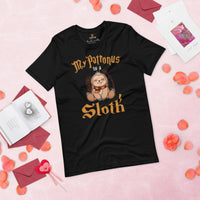 Sloth Lover & Squad T-Shirt - My Patronus Is A Sloth Shirt - Tree-Dwelling Mammal & Rainforest Creature Shirt - Zoo & Safari Shirt - Black