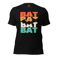 Bat 80s Retro Aesthetic T-Shirt - Flying Fox Shirt - Night Shift Shirt - Ideal Gift for Bat & Animal Lover - Biology & Zoology Shirt - Black