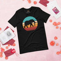 Elephant Retro Aesthetic T-Shirt - Mammoth, Mastodon, Elephas Shirt - Gift for Elephant & Wildlife Animal Lovers - Zoology Shirt - Black